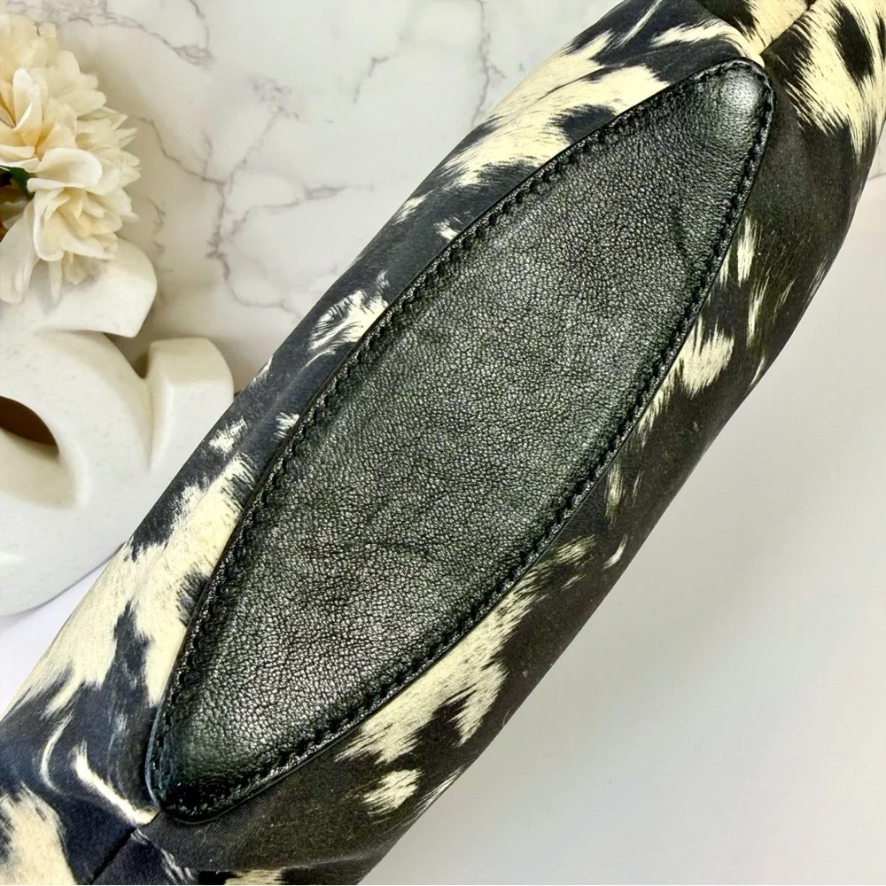 Alexander McQueen Black/White Printed Canvas “De Manta” Clutch Bag